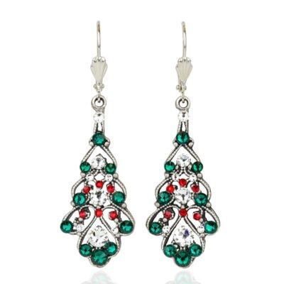 Chiara Crystal Christmas Tree Earrings