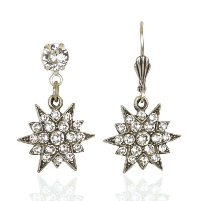 Adhara Crystal Starburst Charm Earrings