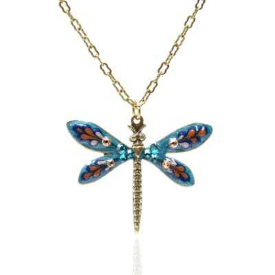 Jill's Garden Flower Blue Zircon Necklace
