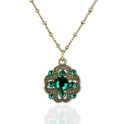 Phoebe Green Crystal Necklace