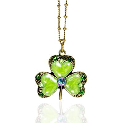 Aoife Crystal Shamrock Necklace