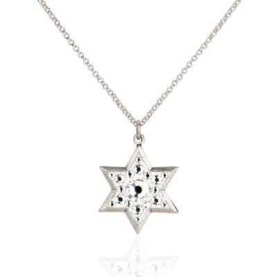 Six Pointed Pavé Crystal Star Necklace
