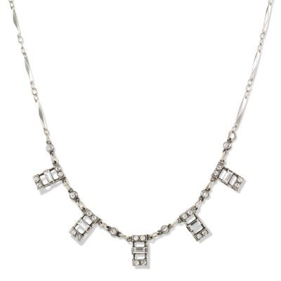 Vintage Style Art Deco Nostalgia Crystal Necklace
