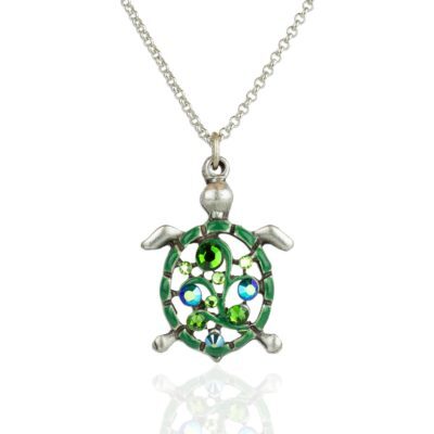 Chelonia Crystal Sea Turtle Necklace