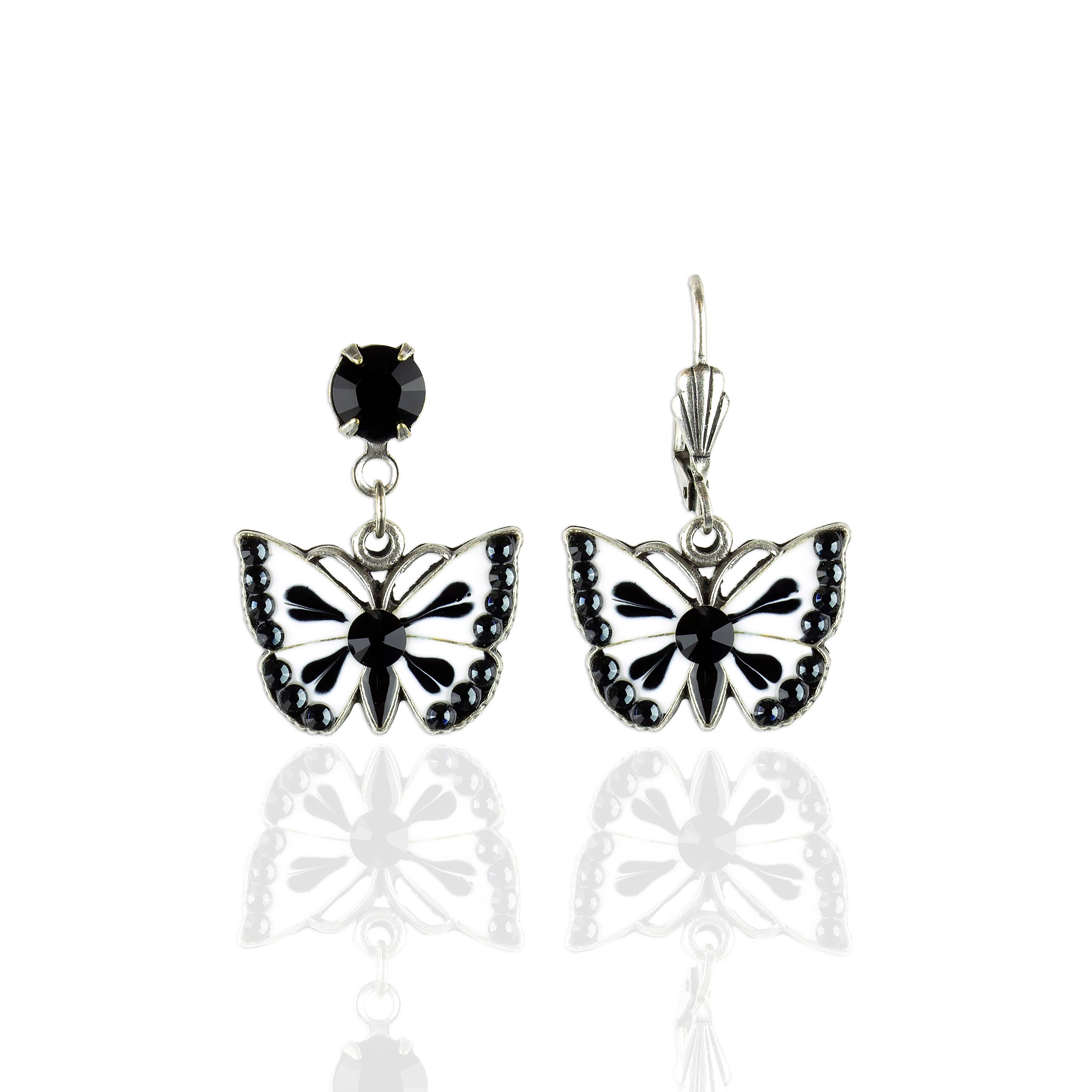 Madeiran  Crystal Butterfly Earrings