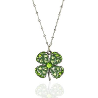 Madsy Four Leaf Clover Charm Necklace available at Anne Koplik Designs