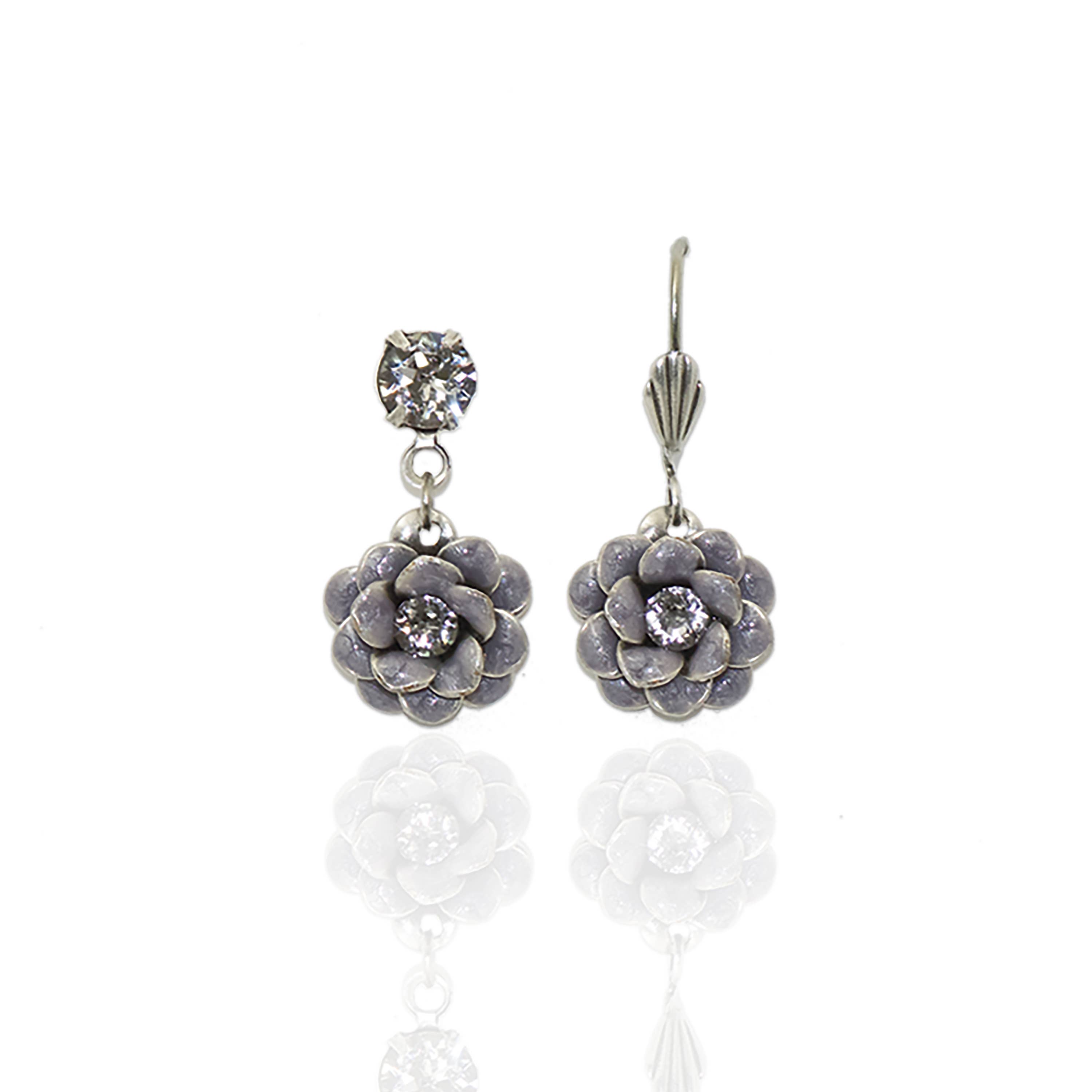 Rosette Crystal Earrings