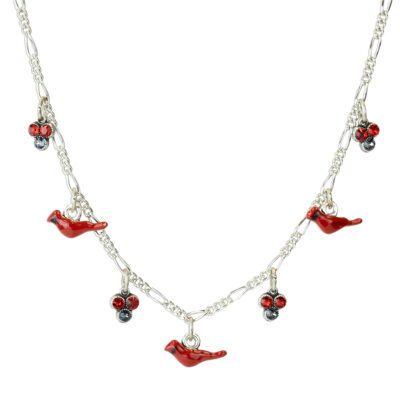 Constance Cardinal Crystal Charm Necklace