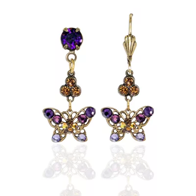 Olwenne Crystal Butterfly Earrings