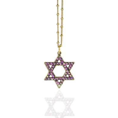 Zara Crystal Star of David Necklace