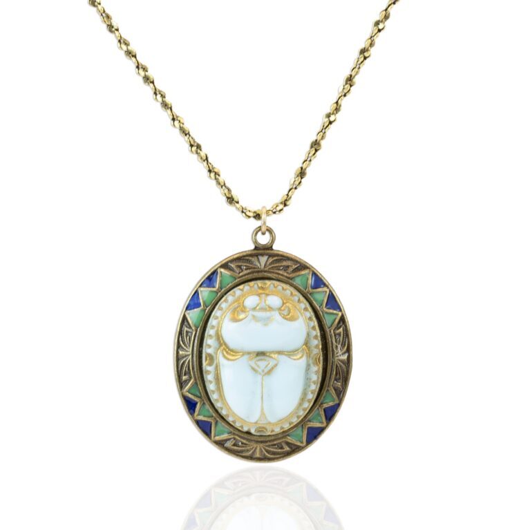 Anne’s Vault Forever Scarab Egyptian Revival Necklace
