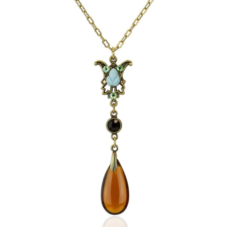 Enchanted Garden Crystal Drop Necklace