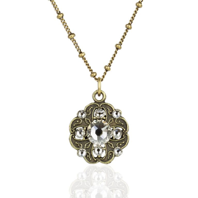 Phoebe Silver Crystal Necklace
