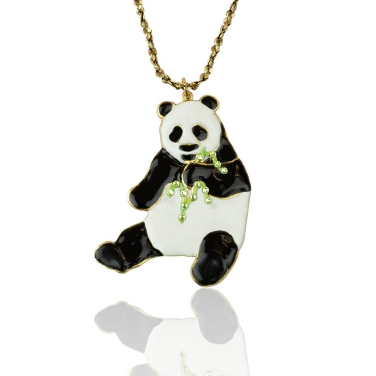 Bao Li Panda Bear Crystal Pendant Necklace
