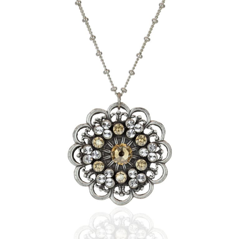Carla Classic Luminous Crystal Golden Shadow Necklace