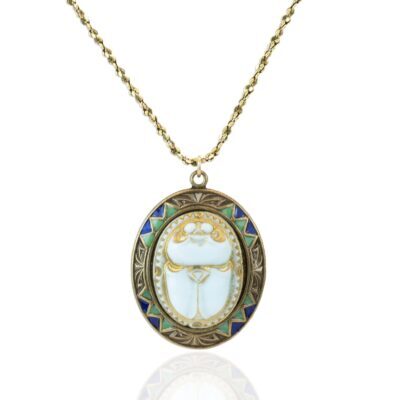 Anne’s Vault Forever Scarab Egyptian Revival Necklace