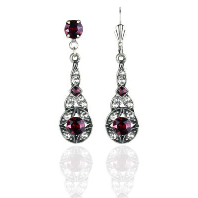 Djuna Brighten Up Your Mood  Siam Crystal Earrings