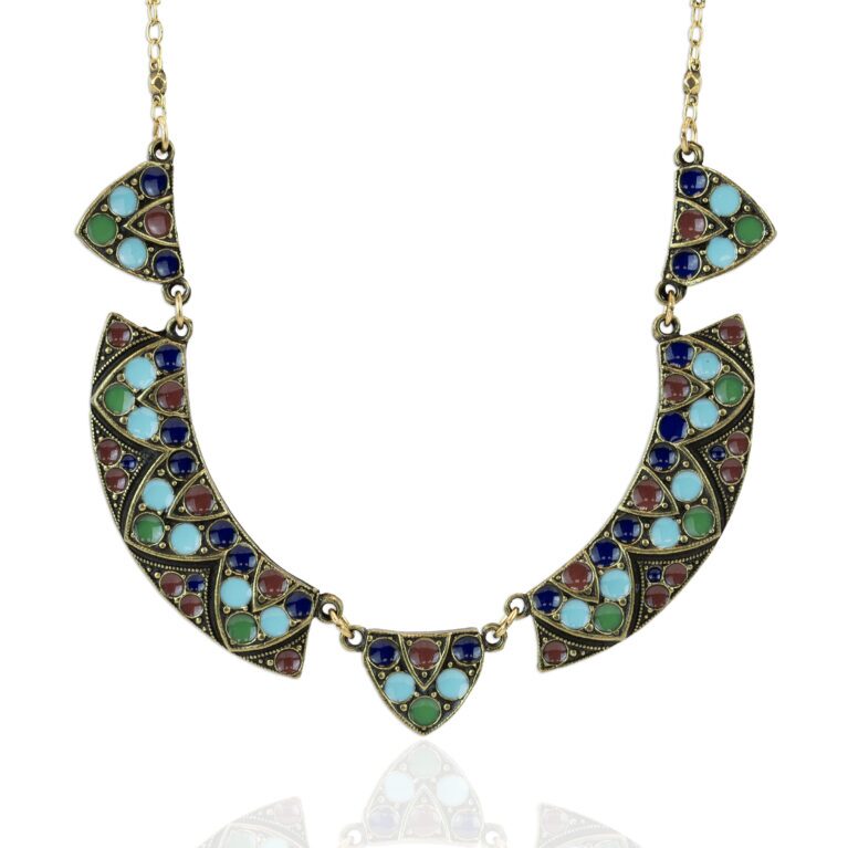Art Deco Egyptian Revival Collar Necklace