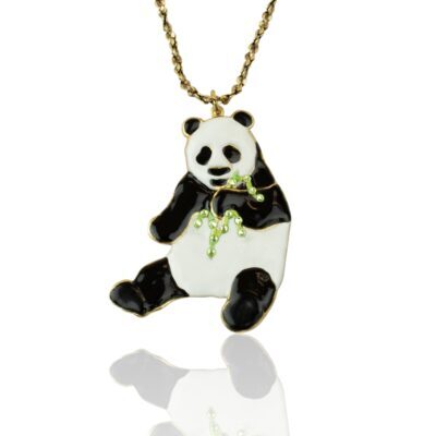 Bao Li Panda Bear Crystal Pendant Necklace