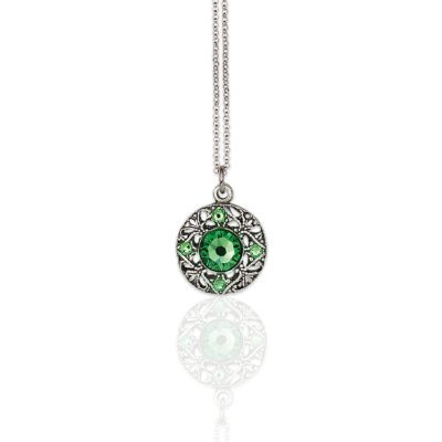 Lillian Erinite Green Crystal Necklace