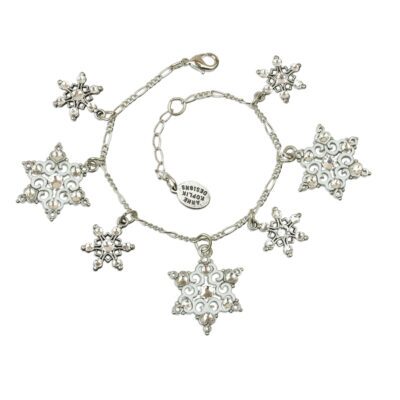 Stellar Scroll Snowflake Crystal Bracelet