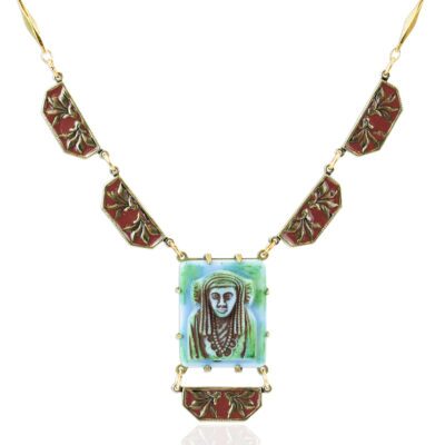 Anne’s Vault Forever Egyptian Revival Pharoah Lotus Necklace
