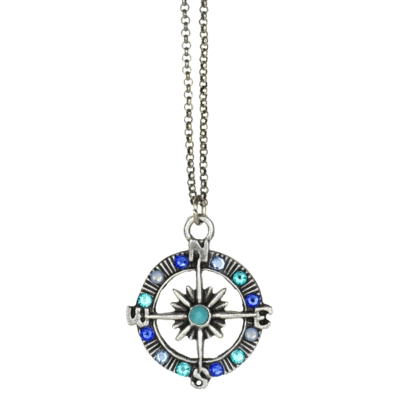 Amelia Crystal Compass Necklace