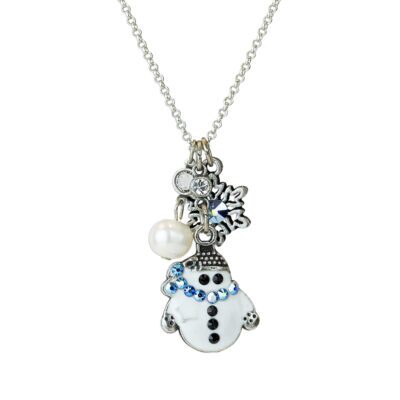 Frosty Winter Snow Crystal Jumble Necklace
