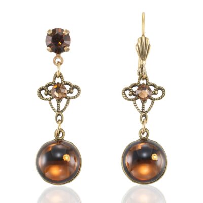 Anne’s Vault Forever Brown Star Flower Crystal Earring