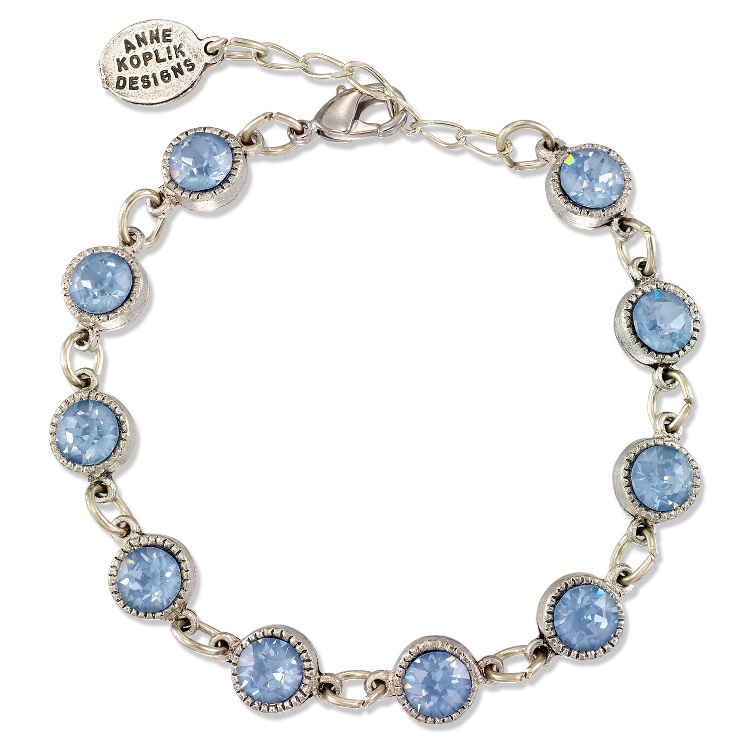 Thea Denim Ignite Bezel Set Perfect Match Crystal Bracelet