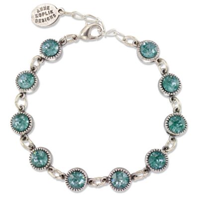 Thea Pine Ignite Bezel Set Perfect Match Crystal Bracelet