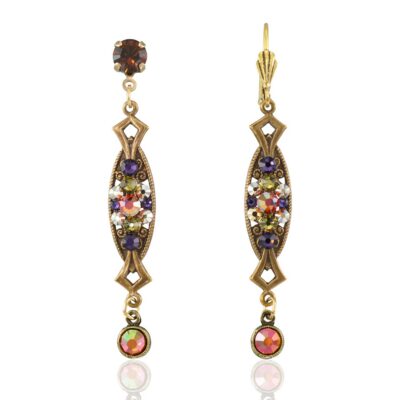Forever Autumn Ember Jeweled Harvest Crystal Drop Earring