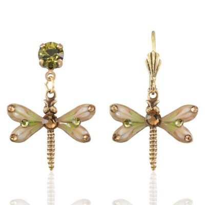 Whispering Meadow Daydream Dart Dragonfly Crystal Earring