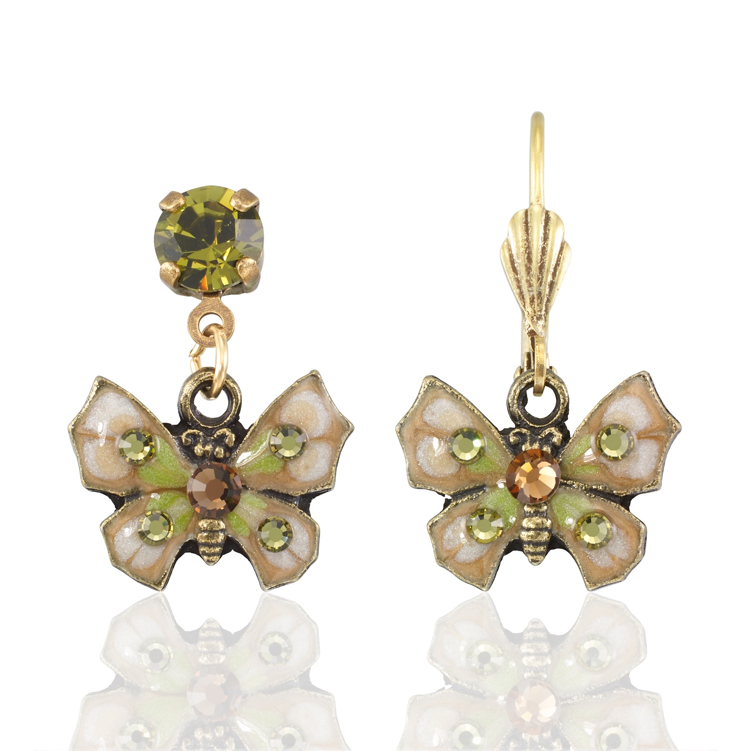 Whispering Meadow Daydream Butterfly Crystal Earring