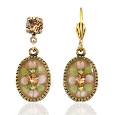 Oval Artisan Whispering Meadow Daydream Crystal Earring