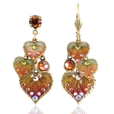 Autumn Woodland Grove Canopy Love Chandelier Crystal Earring