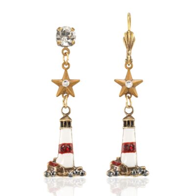 Beacon of Hope Star Light House Crystal Earrings