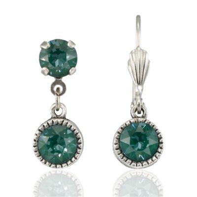 Bezel Set Silver Earrings Pine Ignite
