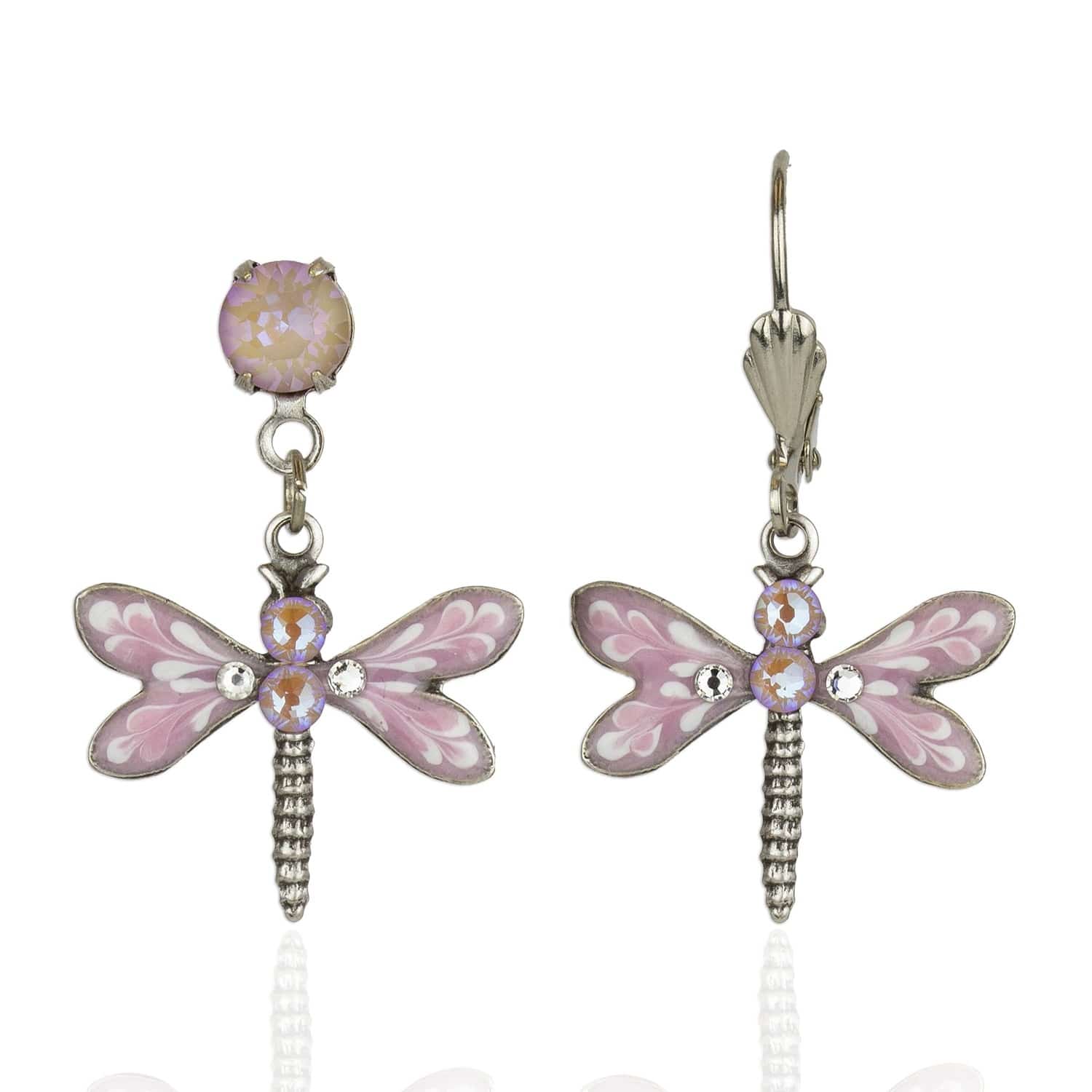 Dragonfly Earrings Pink