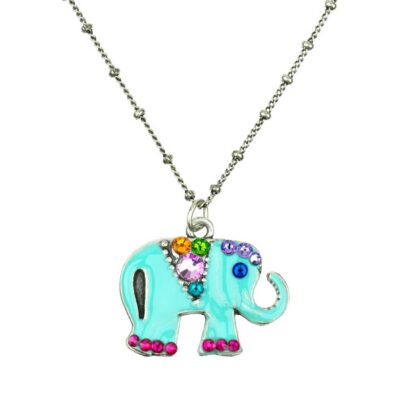 Janya Crystal Elephant Necklace