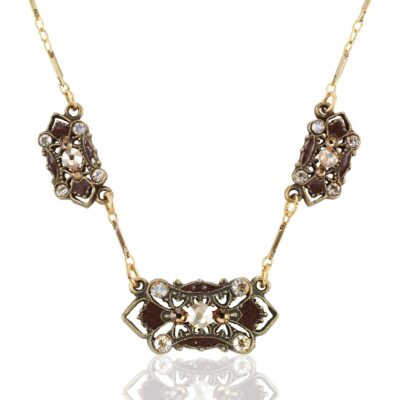 Romantic Vintage Inspired Crystal Collar Necklace