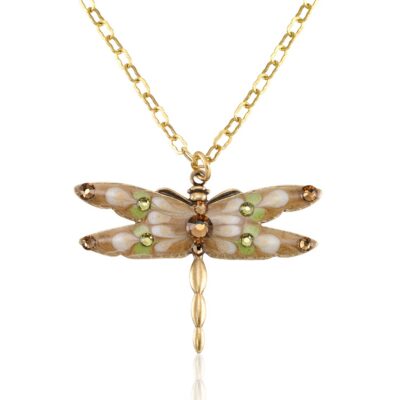 Whispering Meadow Daydream Dart Dragonfly Crystal Necklace