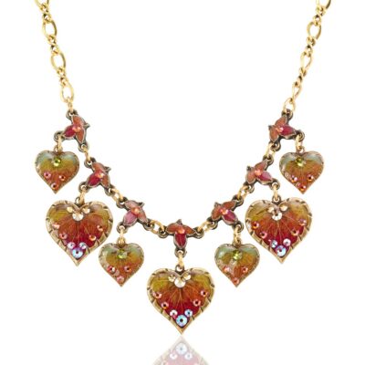 Autumn Woodland Grove of Love Canopy Collar Crystal Necklace