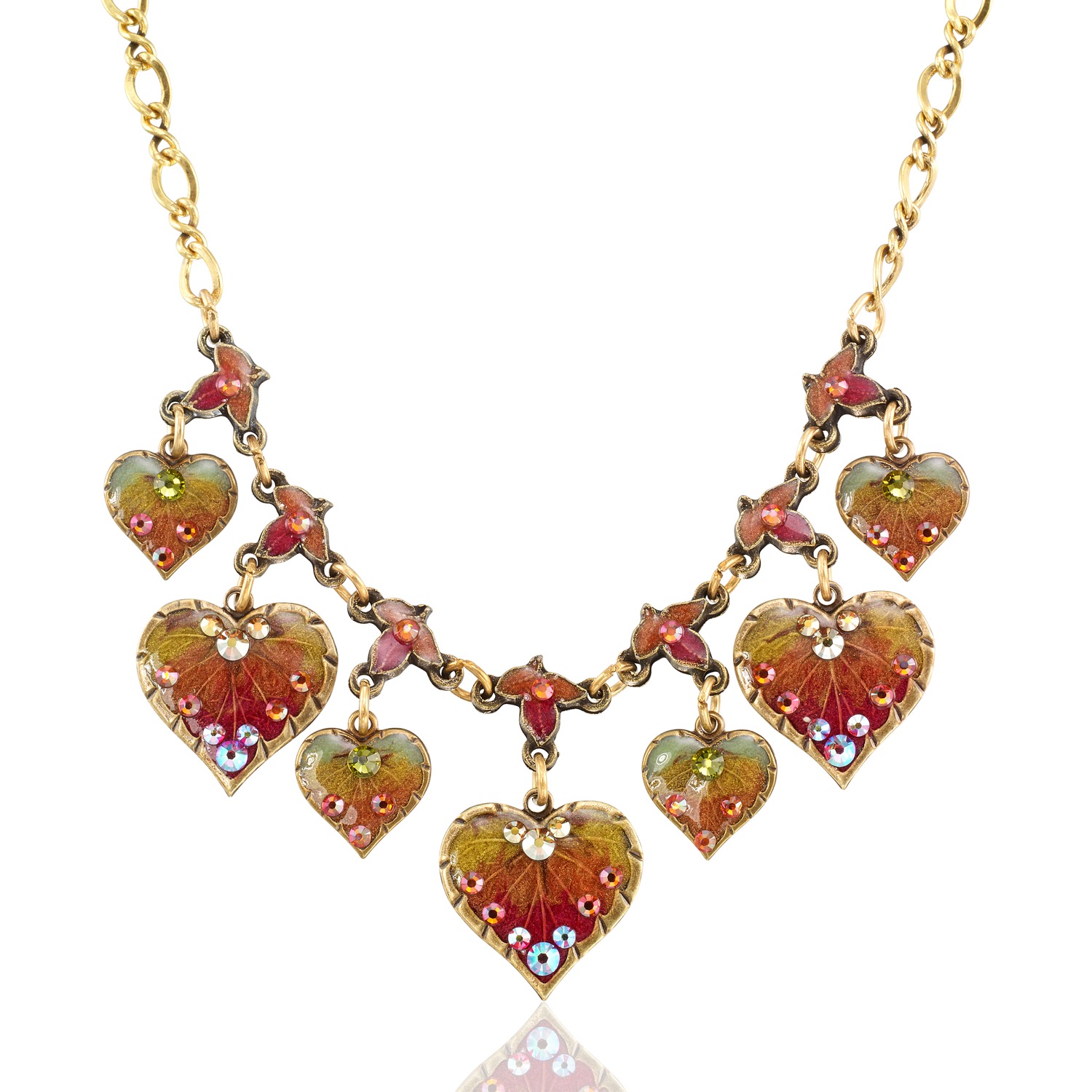 Autumn Woodland Grove of Love Canopy Collar Crystal Necklace
