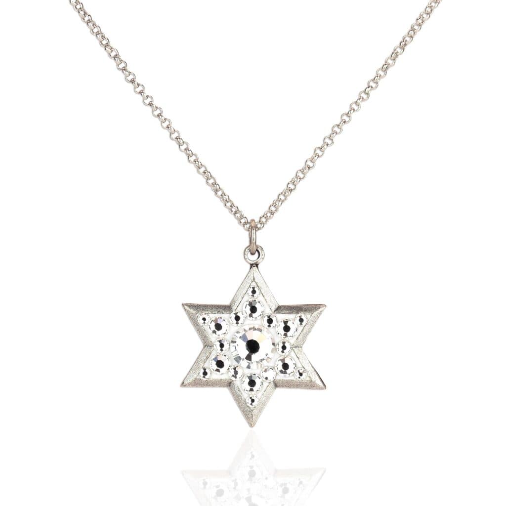 Six Pointed Pavé Crystal Star Necklace - Anne Koplik Designs