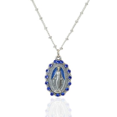 Blessed Miraculous Metal Crystal Necklace