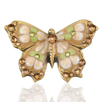 Whispering Meadow Daydream Butterfly Crystal Brooch