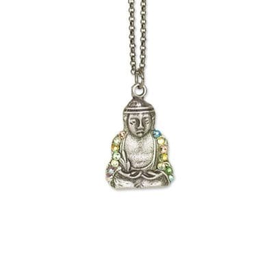 Sitting Buddha Necklace by Anne Koplik Designs, your source for silver  Stud Earrings