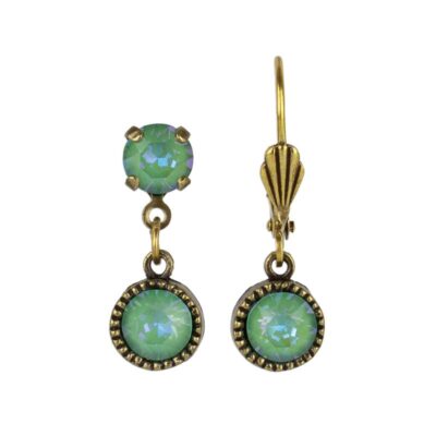 Silky Sage DeLite Brass Drop Earrings